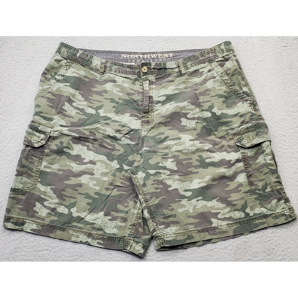 Northwest Territory Cargo Shorts Men's 42 Multi Camouflage Cotton Utility Pocket
